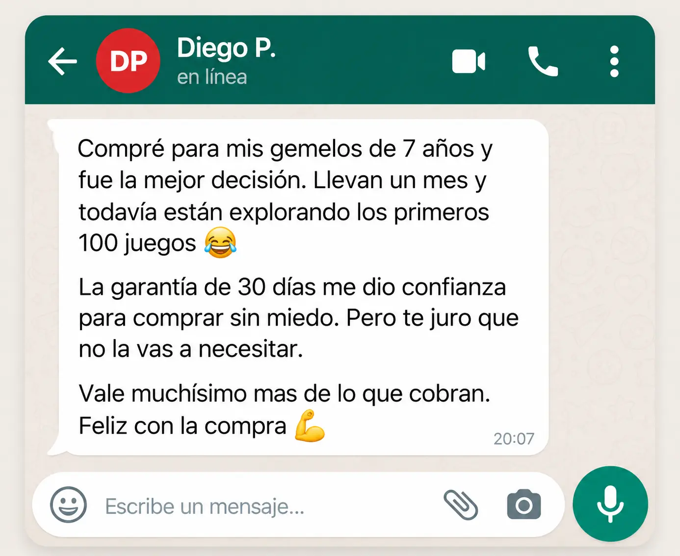 Depoimento de cliente sobre Mi Cuaderno Preescolar